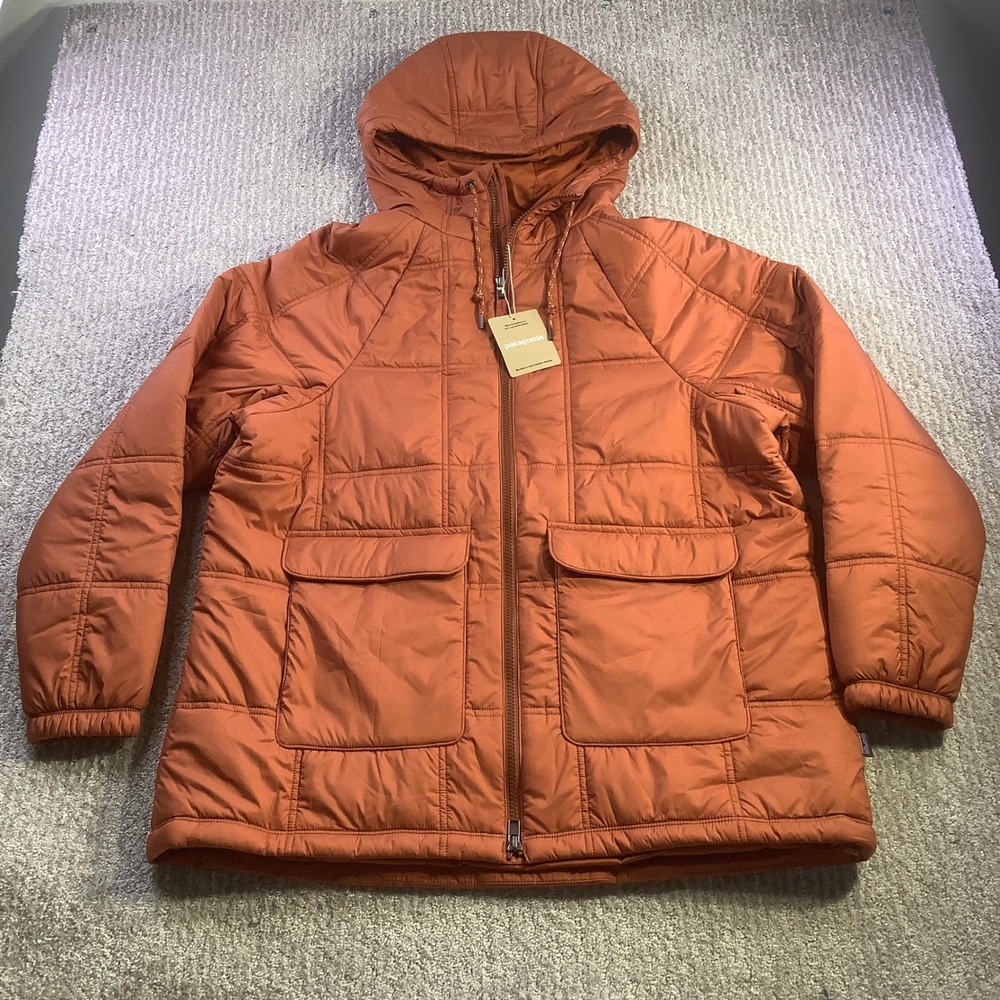 Patagonia Womens Lost Canyon Hoody Burnished Red Quilted Jacket‎ Size Medium NWT - Picture 2 of 15